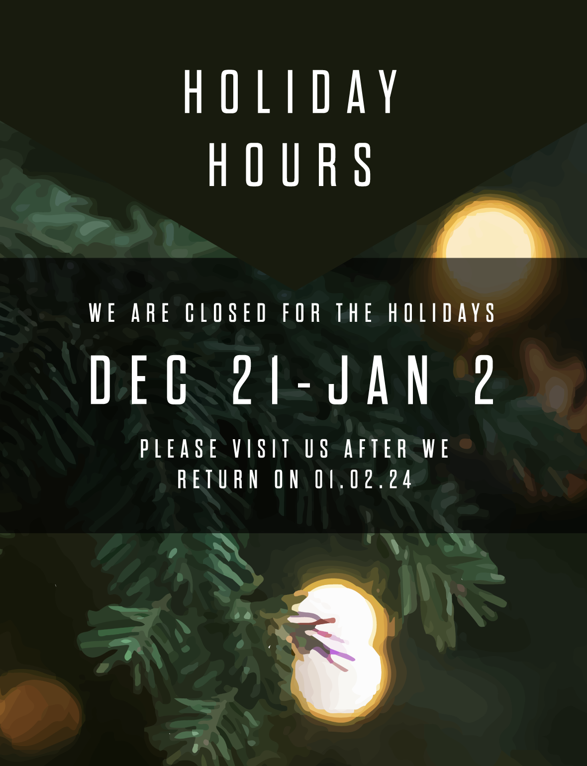 Siskiyou Holiday Closure