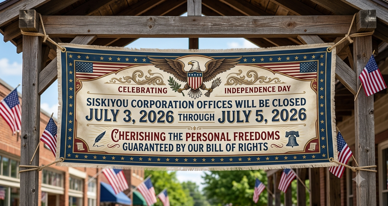 Siskiyou Holiday Announcement